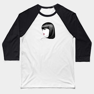 Beautiful young woman with black hair Baseball T-Shirt